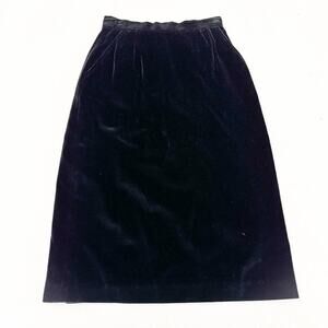 Evan Picone Black Suede Textured Pencil Skirt Pockets VTG Size 4 Petite